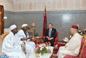 Senegalese religious dignitaries leaders with King Mohammed VI's care for their communities