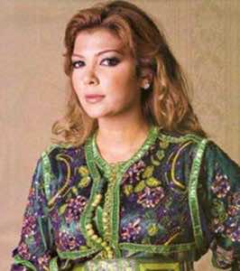 Syria's famous Asala Nassri wearing the Moroccan Kaftan