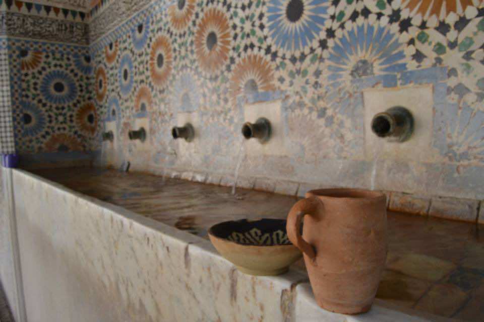 A Water Fountain in Qarawiyyin Mosque in Fez