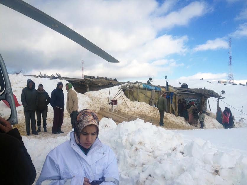 Medical helicopter in Morocco