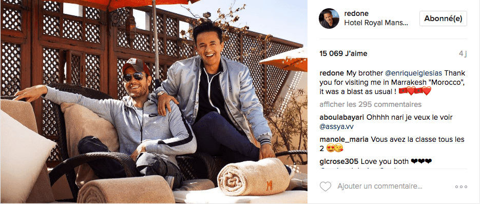 enrique iglesias relaxing with redone in morocco