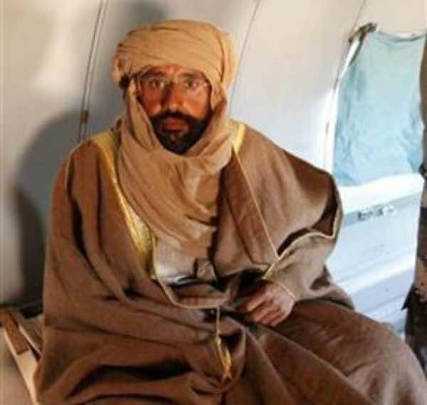 Seif al-Islam Qaddafi in traditional costume