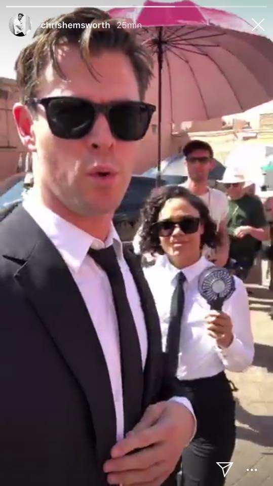 Thor’s Chris Hemsworth, Tessa Thompson Shooting a Movie in Morocco