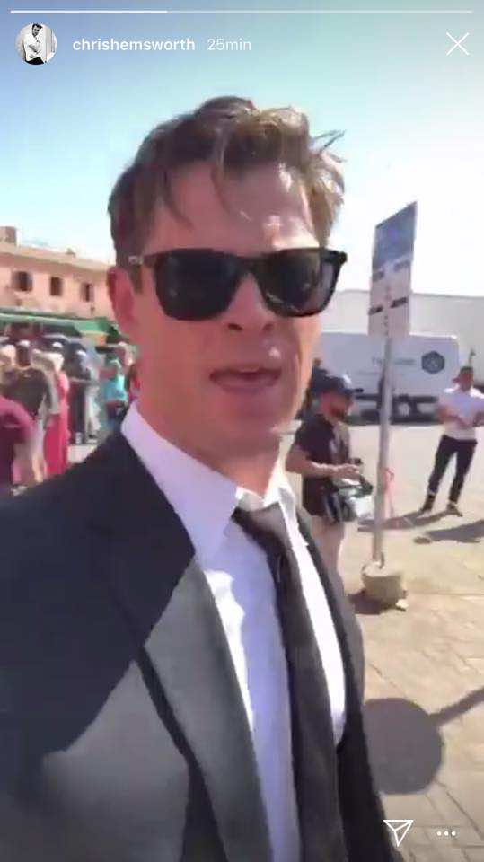 Thor’s Chris Hemsworth, Tessa Thompson Shooting a Movie in Morocco