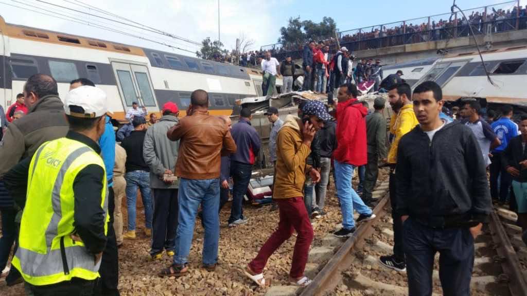 An ONCF train has derailed near Bouknadel between Rabat and Kenitra this morning, killing as many as five people.