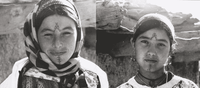 Berber facial tattoos