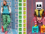 David Guetta, Steve Aoki, and Marshmello are adorned with Moroccan accents in Hajjaj’s colorful shoot for Vanity Fair.