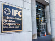 IFC entrance with sign of International Finance Corporation World Bank Group