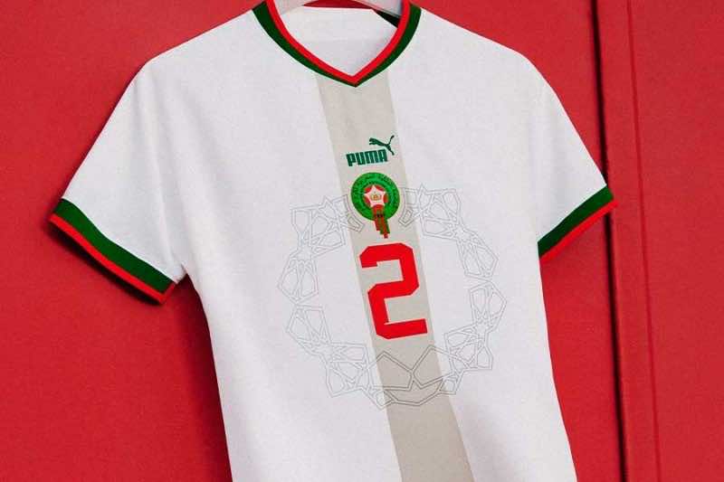 Morocco World Cup 2022 Jersey WHITE (Maillot Maroc Coupe Du Monde 2022
