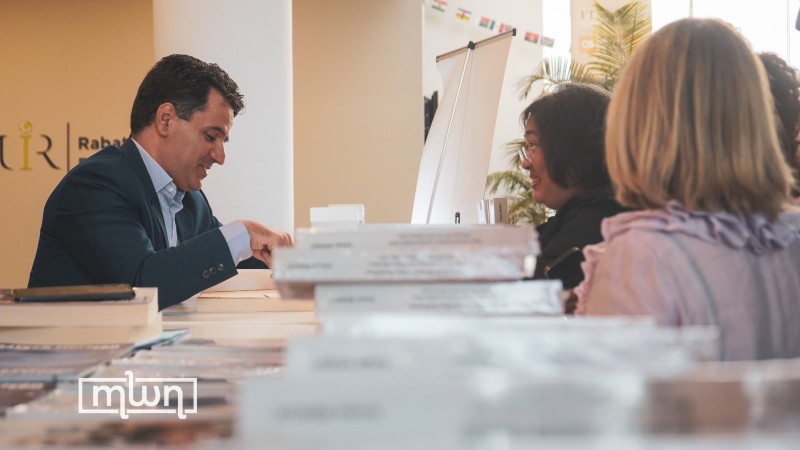 Book signing and interaction with the author