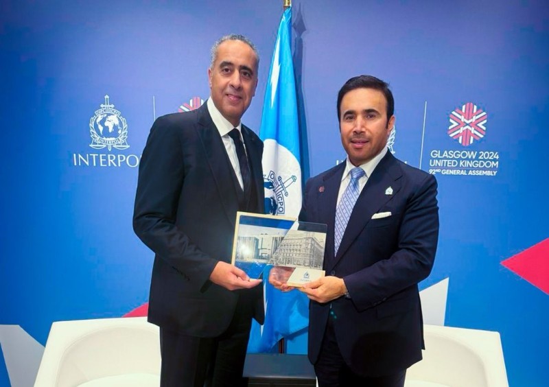 Ahmed Nasser Al Raisi, President of INTERPOL, with Abdellatif Hammouchi