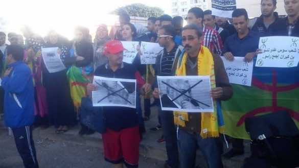 Angry Amazigh Activists Burn Pictures of Morocco’s Head of Government in Agadir