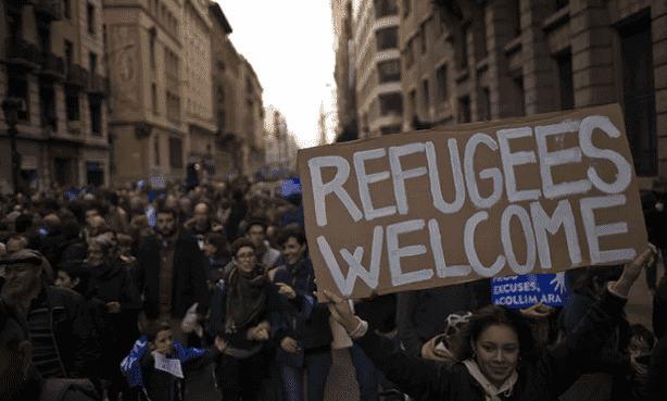 Barcelona: More Than 160,000 Protesters Calling For More Refugees in Spain