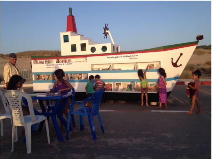 Beach Library Sails to Moulay Bousselham, Morocco