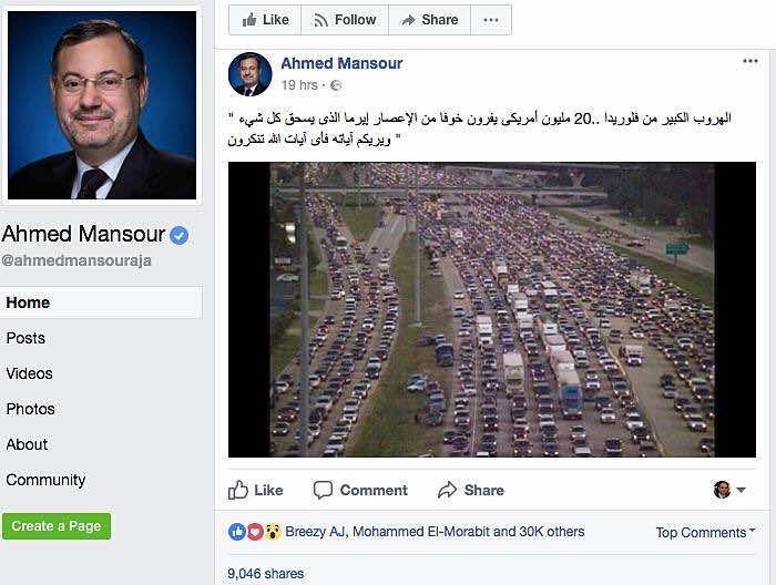 Egyptian Journalist Gloats Over Victims of Hurricane Irma, Deems it ‘Sign from God’