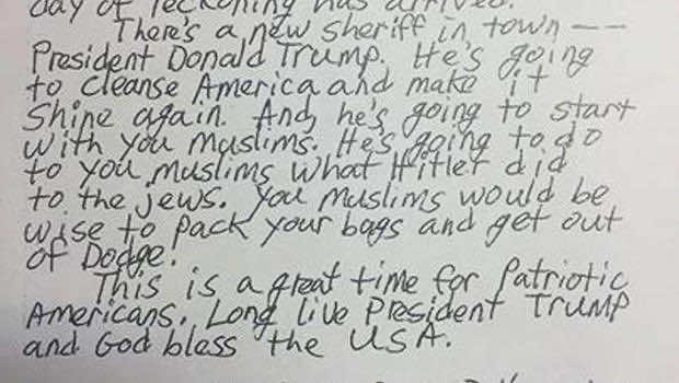 California Mosques & Islamic Centers Receive Letters Threatening Genocide