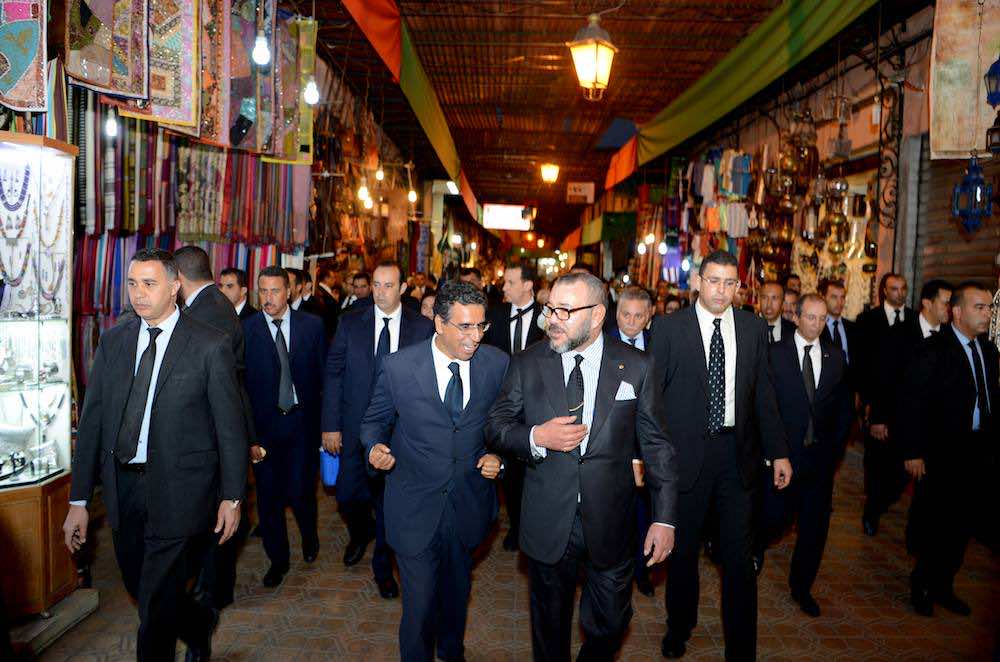 King Mohammed VI Visits Restored Historical Sites in El Mellah Neighborhood in Marrakech