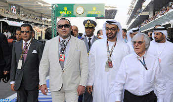 King Mohammed VI attends the 5th Formula 1 Abu Dhabi Grand Prix