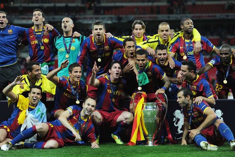 FC Barcelona won the Champions League after beating Manchester United 3-1