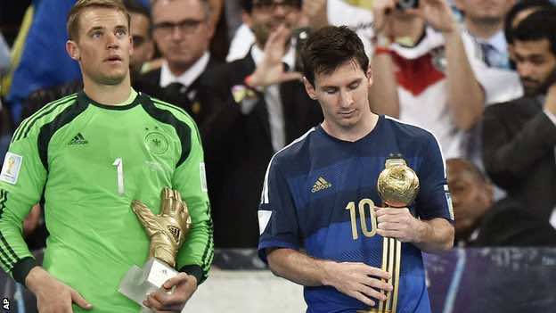Maradona and Blatter Disapprove of Messi’s Nomination as Best World Cup Player