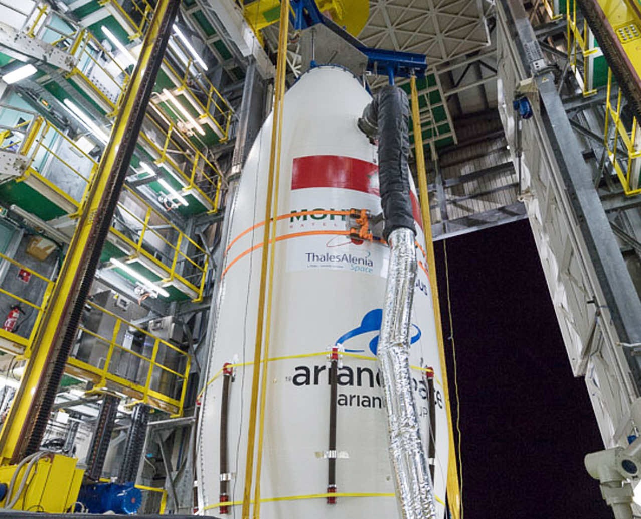 First Photos of Mohammed VI-B Satellite Installation Emerge Before Launch
