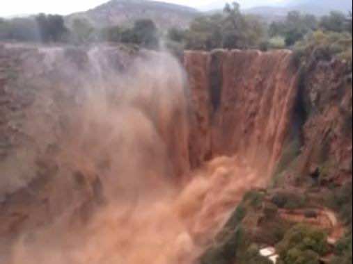 Morocco’s Ouzoud Waterfalls Affected by the Wrath of Floods