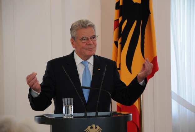President Gauck of Germany vows not to close their hearts to foreigners