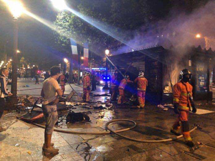 Violent Riots Break out in Paris after France’s World Cup Win in Russia