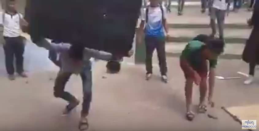 Video: Students Vandalize a High School in Fez After Failed Cheating Attempts  