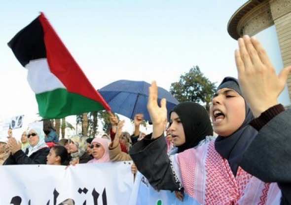 Thousands in Rabat Protest Gaza Massacres