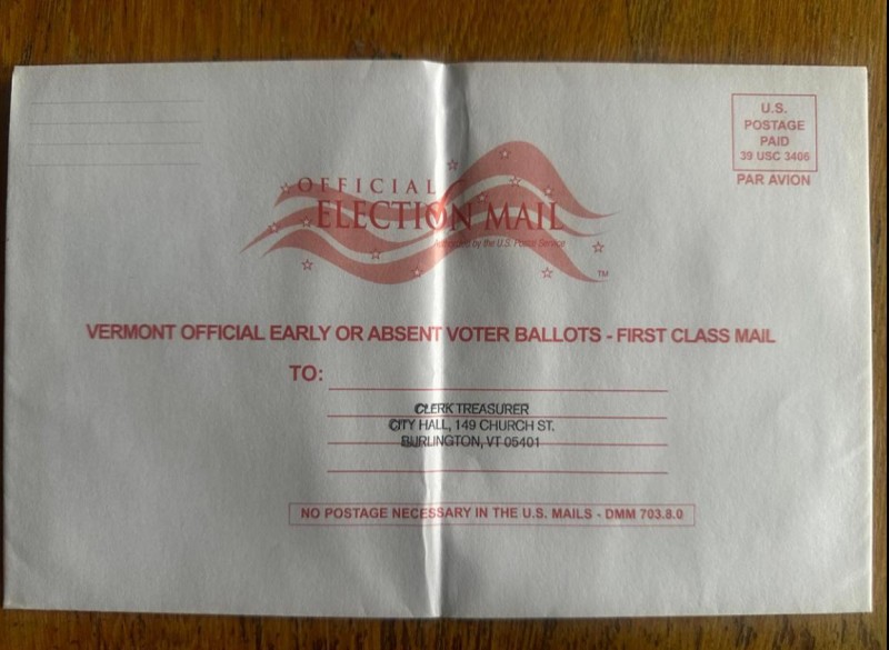 Completed ballot reading for mailing