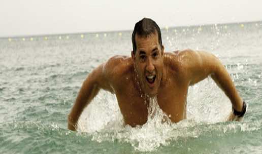 A Moroccan Swims Across the Strait of Gibraltar