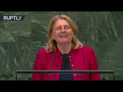 Austria’s Foreign Minister Surprises UN General Assembly with Speech in Arabic