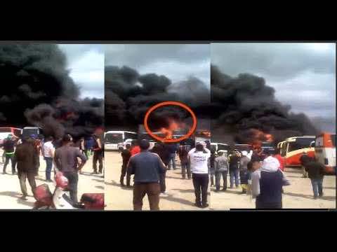 Video: Fire in Fez Bus Station