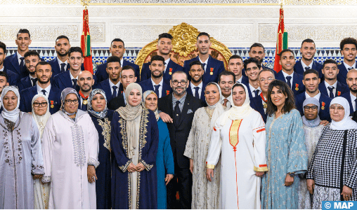 King Mohammed VI Awards Atlas Lions with Wissams at Royal Reception