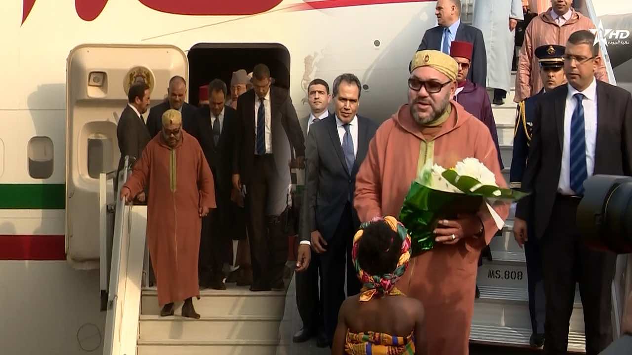 King Mohammed VI Arrives in Accra for Official Visit to Republic of Ghana
