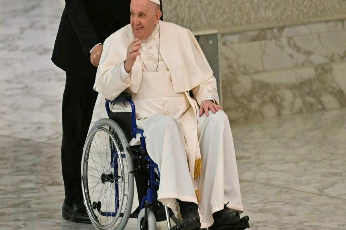 Pope Francis Captured in Wheelchair for the First Time