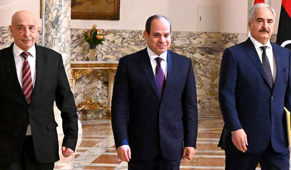 Al-Sisi Hosts Haftar, Saleh of Libya’s Eastern Leadership in Cairo