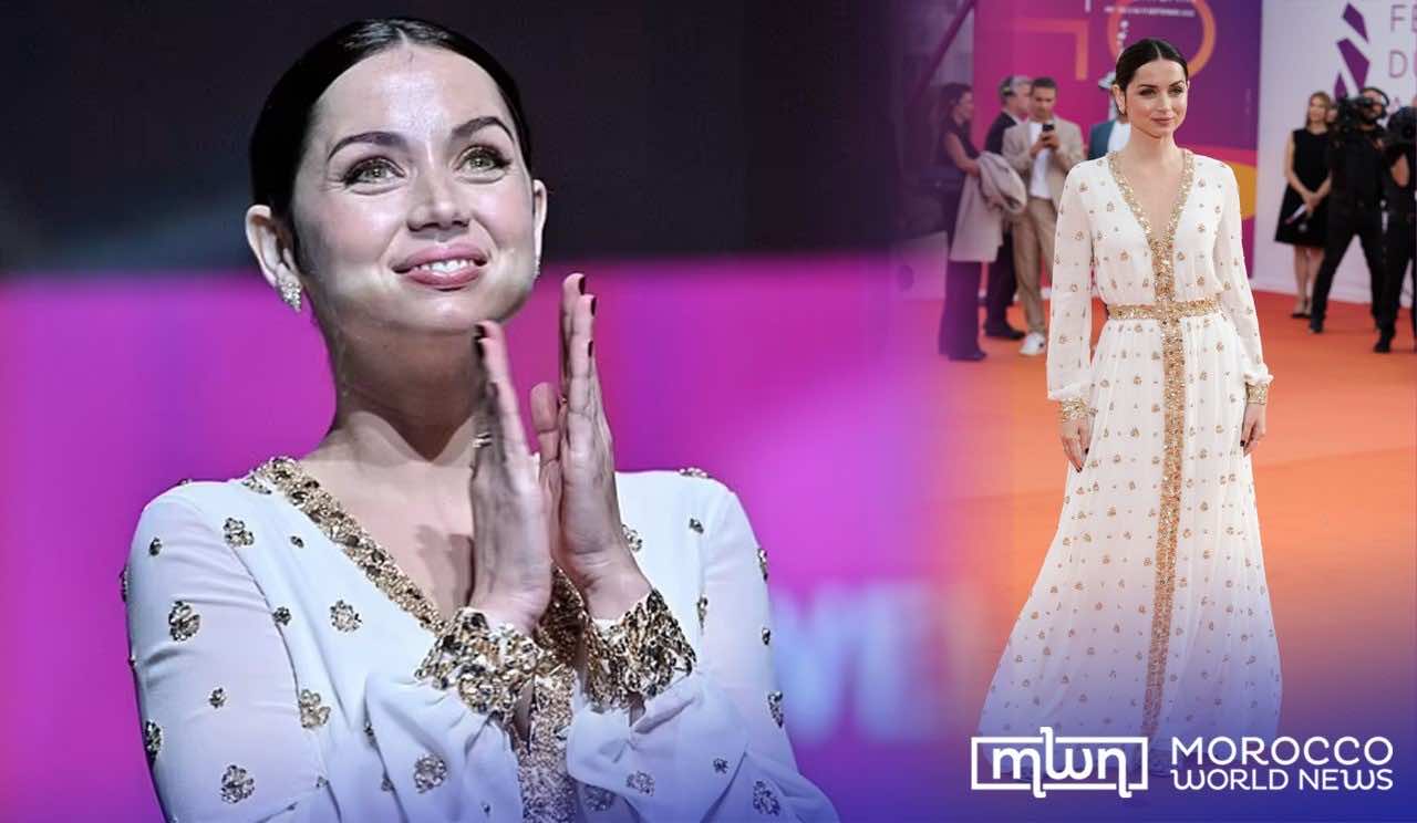 Spanish Actress Ana De Armas Wears Stunning Gown Inspired by Moroccan Caftan