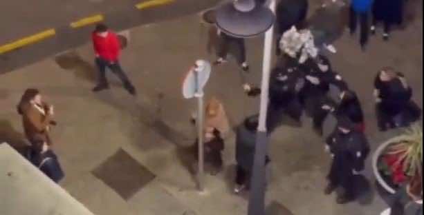 Spanish Police Use Force Against Moroccan Football Fans