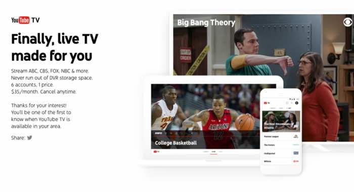 YouTube Launches its Own Streaming TV Service