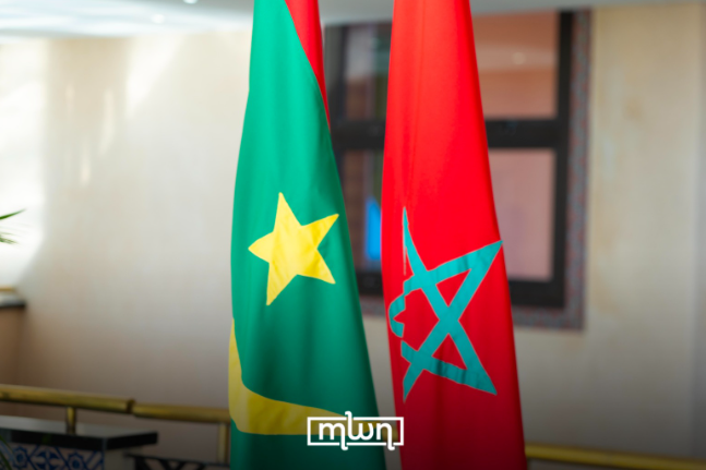 Morocco and Mauritania flags