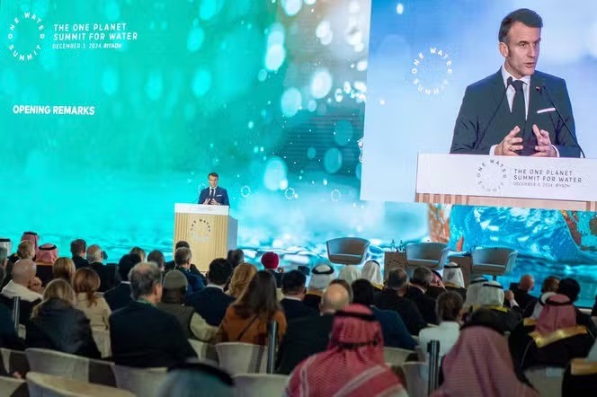 Macron Commends Morocco's Water Management Efforts at One Water Summit in Riyadh