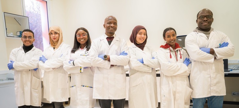 Professor Valentine Otang Ntui and his team at UM6P
