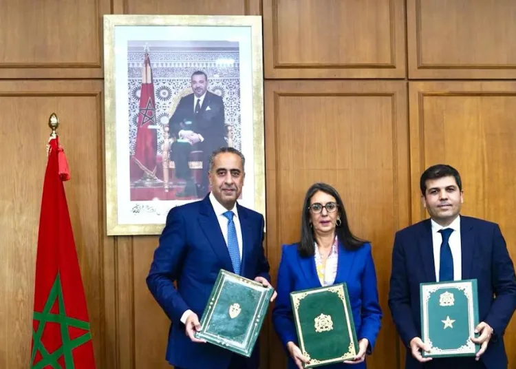 Economy Minister Nadia Fettah, DGSN Chief Abdellatif Hammouchi, and Kingdom Judicial Agent Abderrahman Lamtouni signed the partnership agreement Wednesday.