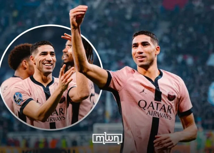 Achraf Hakimi Scores Brace, Celebrates Ilyas El Maliki’s Style