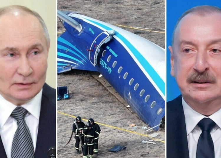 Aliyev claims the Azerbaijani plane was shot down by Putin's ground forces