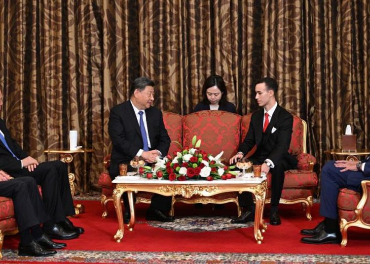 China President with Morocco's Crown Prince Moulay El Hassan