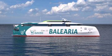 The new electric ferries connecting the two sides of the Mediterranean will be named “España 2030” and “Marruecos 2030.”