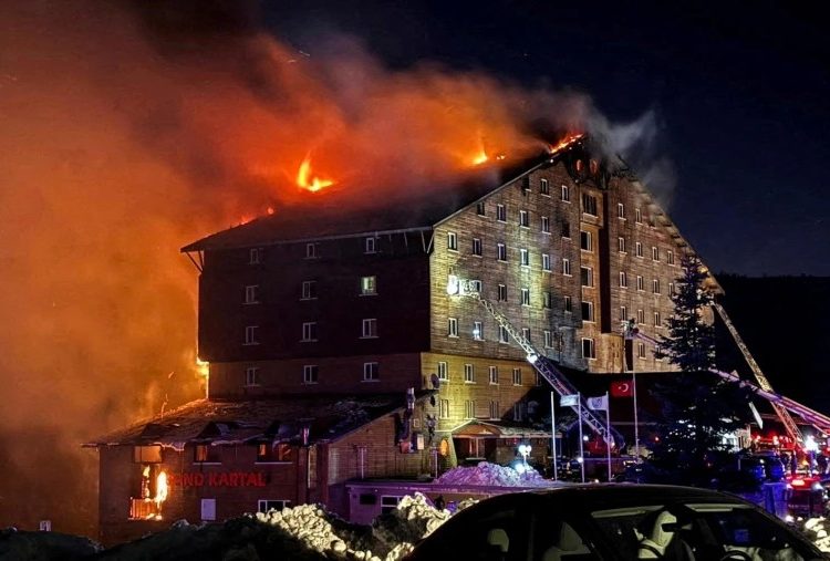 The aftermath of the Turkiye resort fire